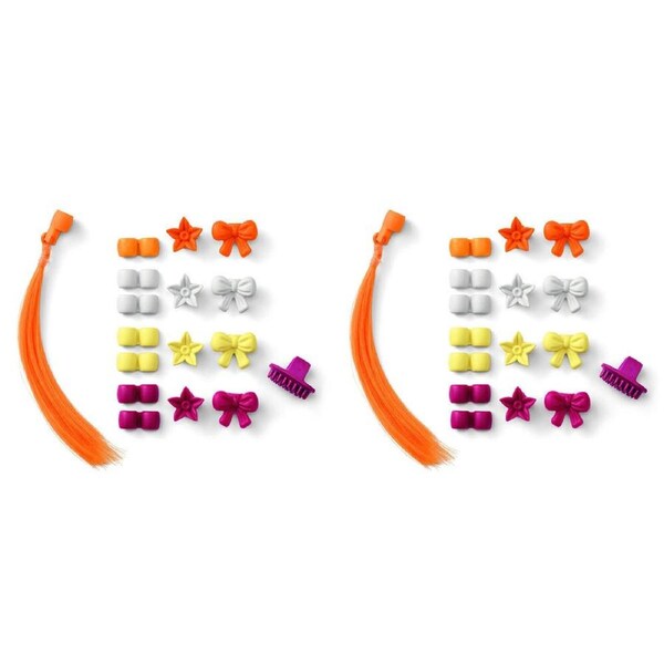 2x Schleich Kids/Childrens Toy Replica Figurine Horse Hair Clip Accessories 3y+