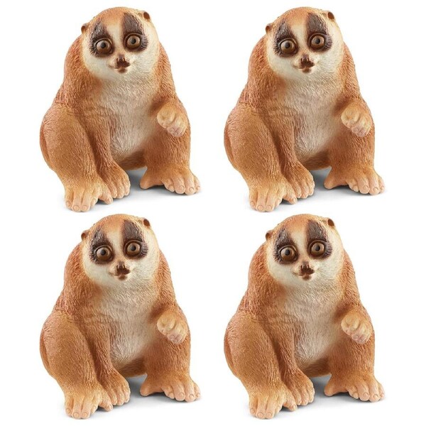 4x Schleich Kids/Childrens Toy Play Figurine Slow Loris Pretend Animal 3y+