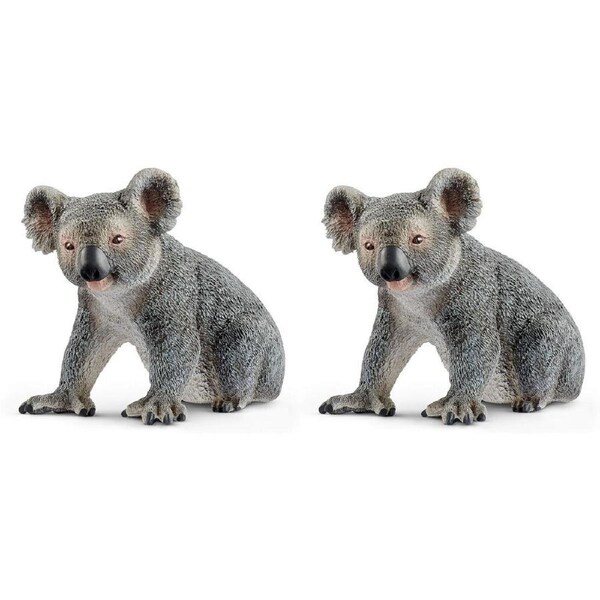 2x Schleich Kids/Childrens Toy Play Replica Figurine Koala Pretend Animal 3y+