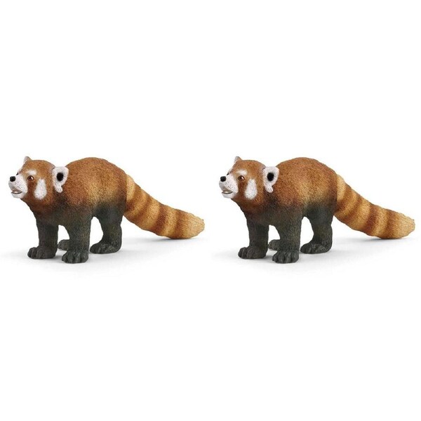 2x Schleich Kids/Childrens Toy Play Figurine Red Panda Pretend Animal 3y+