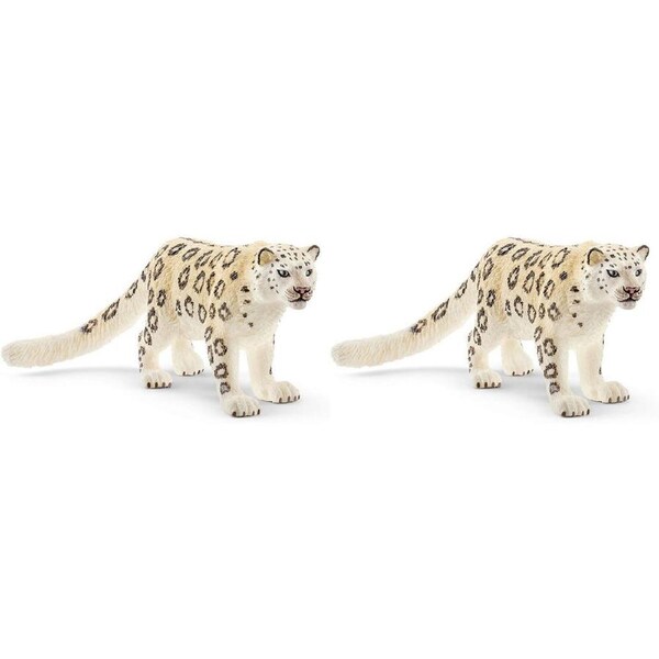 2x Schleich Kids/Childrens Toy Play Figurine Snow Leopard Pretend Animal 3y+