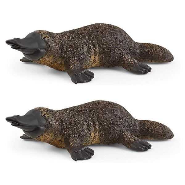 2x Schleich Kids/Childrens Toy Play Replica Figurine Platypus Pretend Animal 3y+