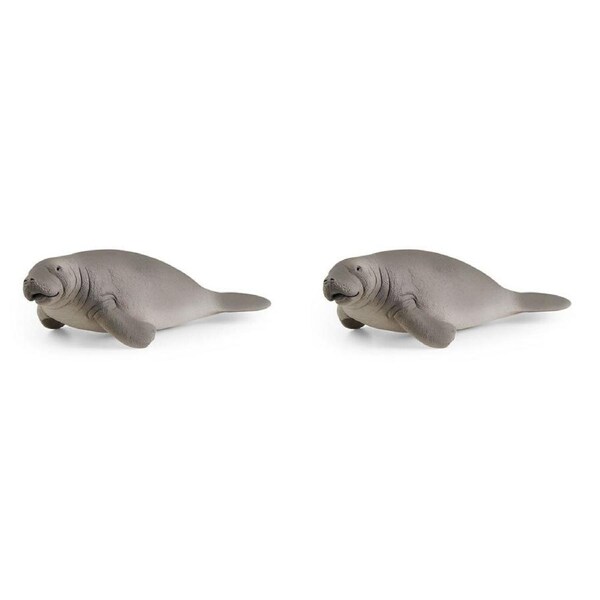 2x Schleich Kids/Childrens Toy Play Replica Figurine Manatee Pretend Animal 3y+