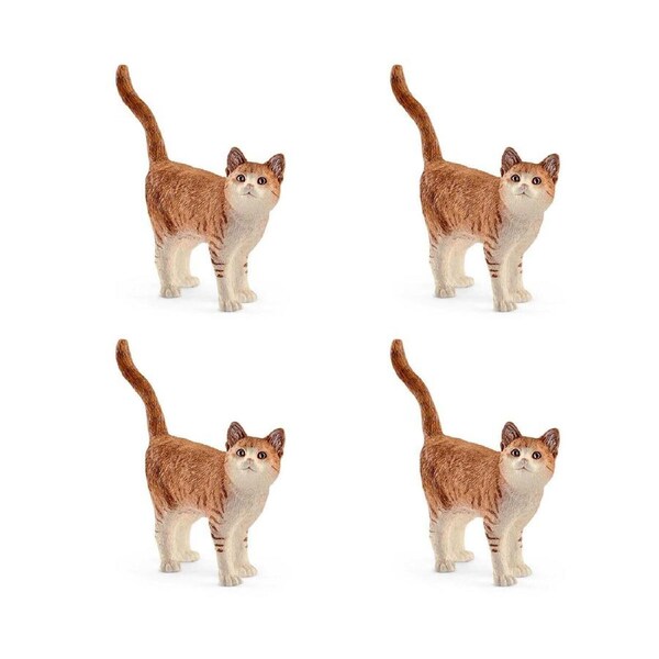 4x Schleich Kids/Childrens Toy Play Replica Figurine Cat Pretend Animal 3y+