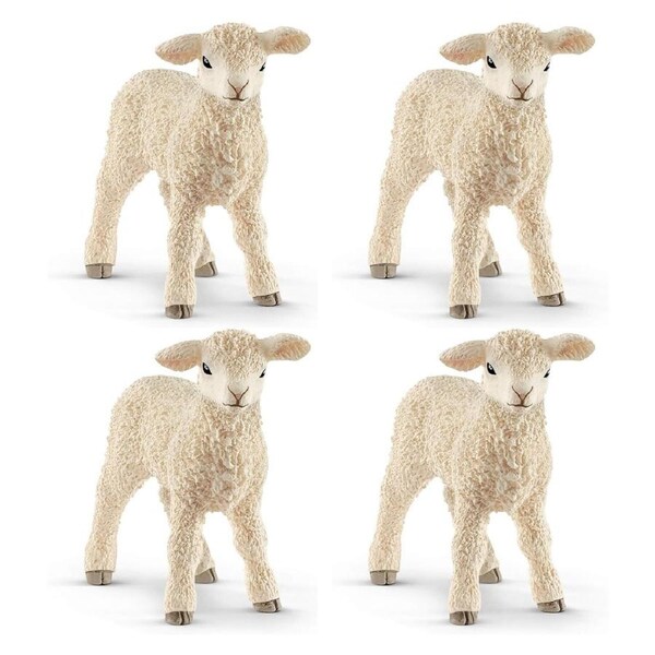 4x Schleich Kids/Childrens Toy Play Replica Figurine Lamb Pretend Animal 3y+