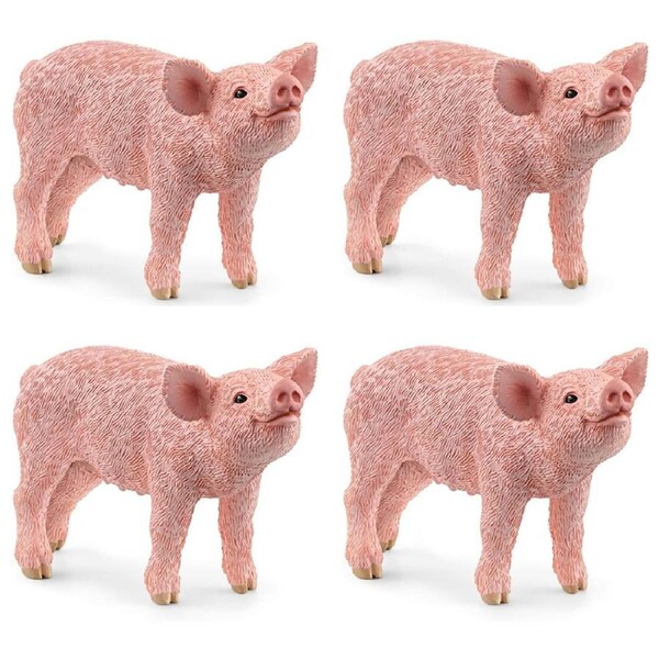 4x Schleich Kids/Childrens Toy Play Replica Figurine Piglet Pretend Animal 3y+