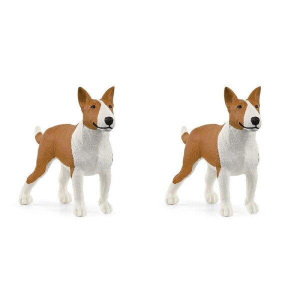 2x Schleich Kids/Childrens Toy Play Figurine Bull Terrier Pretend Animal 3y+