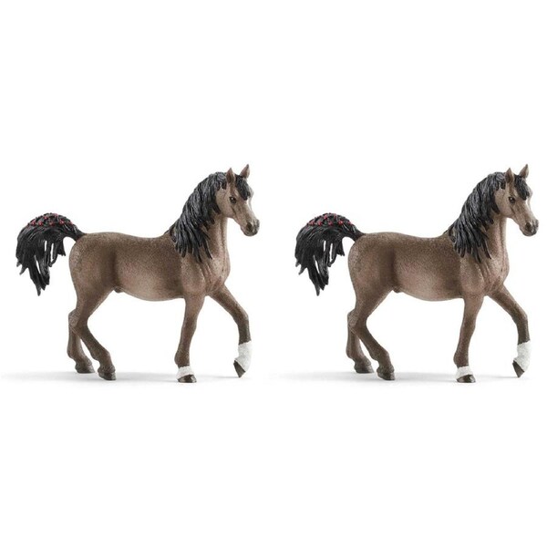 2x Schleich Kids/Childrens Toy Figurine Arabian Stallion Pretend Animal 3y+