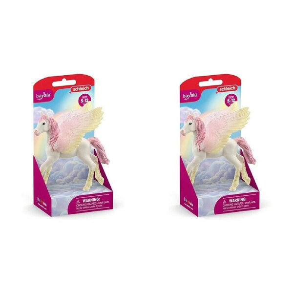 2x Schleich Kids/Childrens Toy Figurine Sunrise Pegasus Foal Pretend Animal 3y+