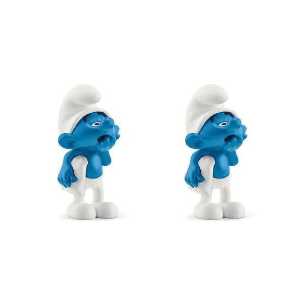 2x Schleich Kids/Childrens Toy Play Action Replica Figurine Lazy Smurf 3y+