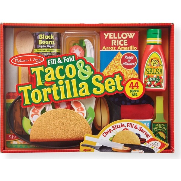 Melissa & Doug Fill & Fold Taco & Tortilla Set Kids/Childrens Play Toy 3+