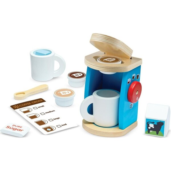 Melissa & Doug Wooden Brew & Serve Coffee Set Kids/Childrens Play Toy 3+
