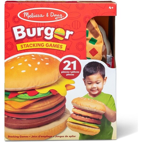 Melissa & Doug Burger Stacking Games Kids/Childrens Interactive Play Toy 4+