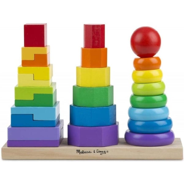 Melissa & Doug Geometric Stacker Kids/Childrens Interactive Play Toy 2+