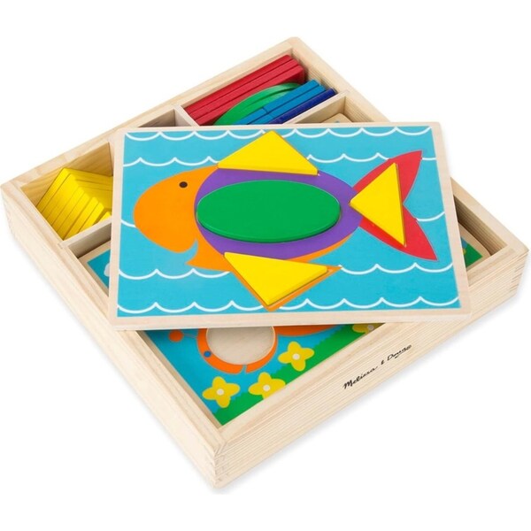 Melissa & Doug Beginner Pattern Blocks Kids/Childrens Interactive Toy 2+