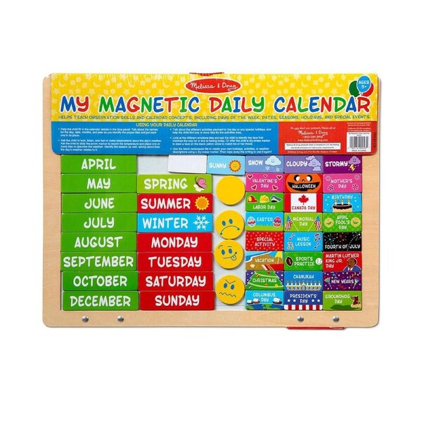 Melissa & Doug My Daily Magnetic Calendar Kids/Childrens Interactive Toy 3+