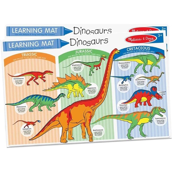 Melissa & Doug Dinosaurs Colour-A-Mat Bundle of 6 Kids/Childrens Toy 3+