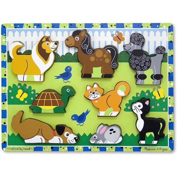Melissa & Doug Pets Chunky Puzzle 8pc Kids/Childrens Interactive Toy 2+