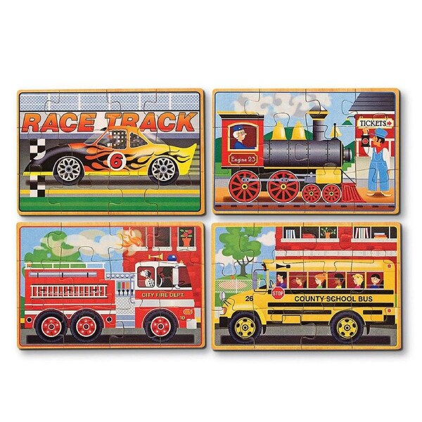 Melissa & Doug Vehicles Puzzles In A Box Kids/Childrens Interactive Toy 3+
