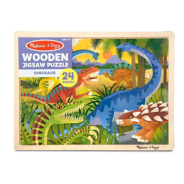 Melissa & Doug Dinosaurs Jigsaw 24pc Kids/Childrens Interactive Play Toy 3+
