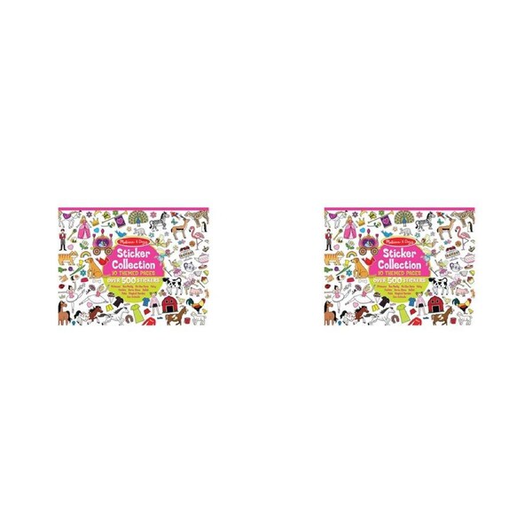 2x Melissa & Doug Sticker Collection Pink Kids/Childrens Interactive Toy 3+