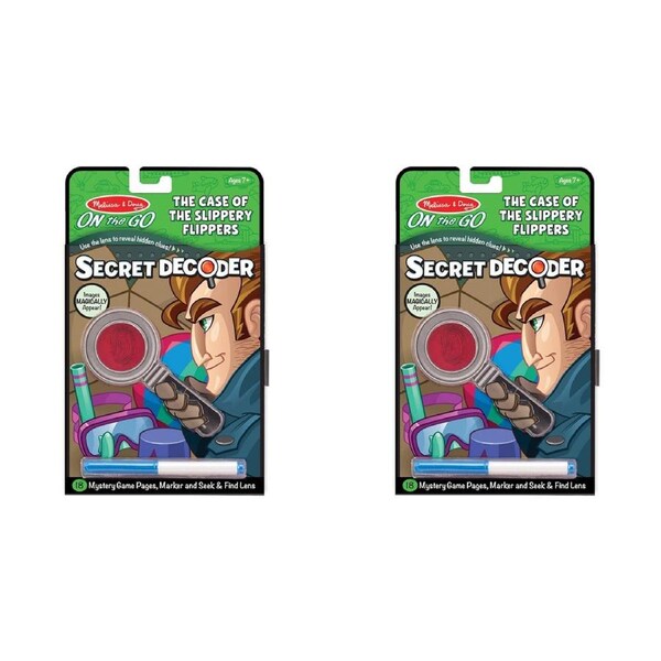 2x Melissa & Doug On The Go Secret Decoder Slippery Flippers Childrens Toy 6+