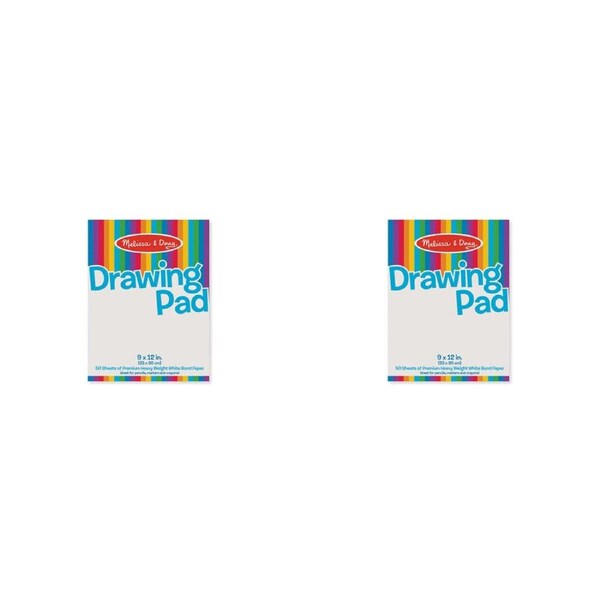 2x Melissa & Doug Drawing Paper Pad 9x12" 50 Sheets Kids/Childrens Play Toy 3+