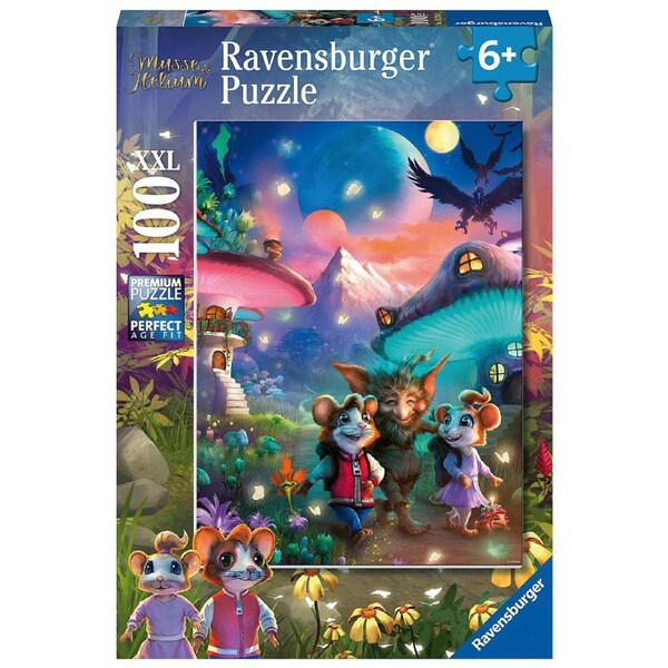 100pc Ravensburger Enchanting Mushroom Town Kids/Childrens Jigsaw Puzzle Set 6y+