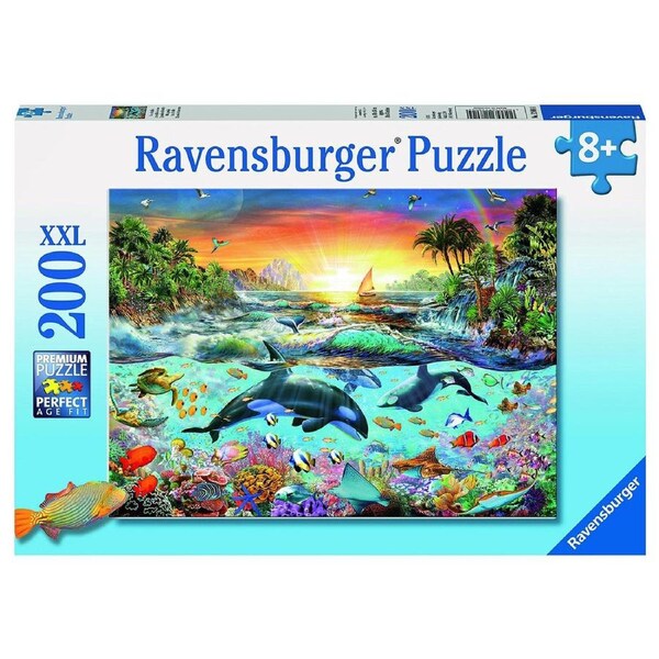 200pc Ravensburger Orca Paradise Kids/Childrens Animal Jigsaw Puzzle Set 8y+