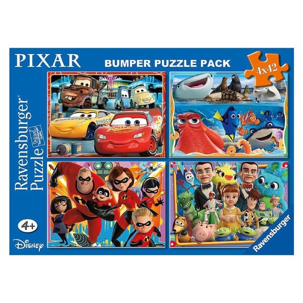 4x42pc Ravensburger Disney Pixar Bumper Pack Kids/Childrens Jigsaw Puzzle 4y+