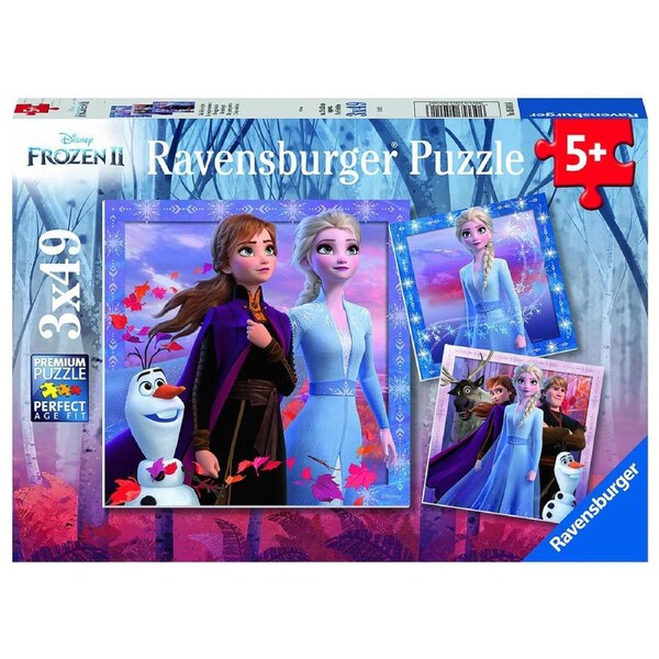 3x49pc Ravensburger Frozen 2 The Journey Starts Kids/Childrens Jigsaw Puzzle 5y+