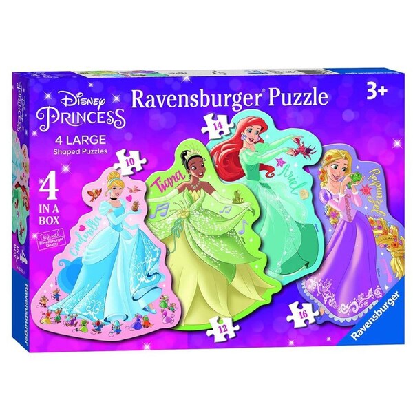 4pc Ravensburger Disney Princess 4-In-A-Box Kids/Childrens Jigsaw Puzzle Set 3y+