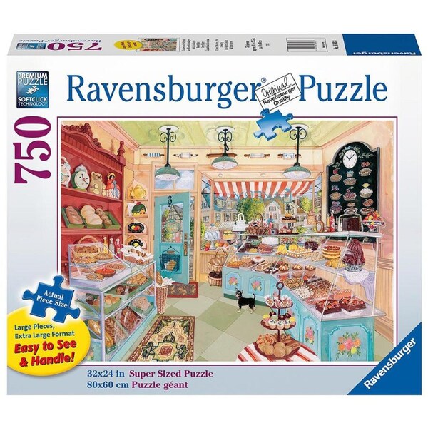 750pc Ravensburger Corner Bakery Theme Family Jigsaw Puzzle Set