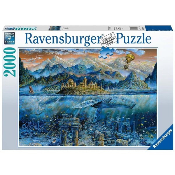 2000pc Ravensburger Wisdom Whale Family Family Jigsaw Puzzle Set