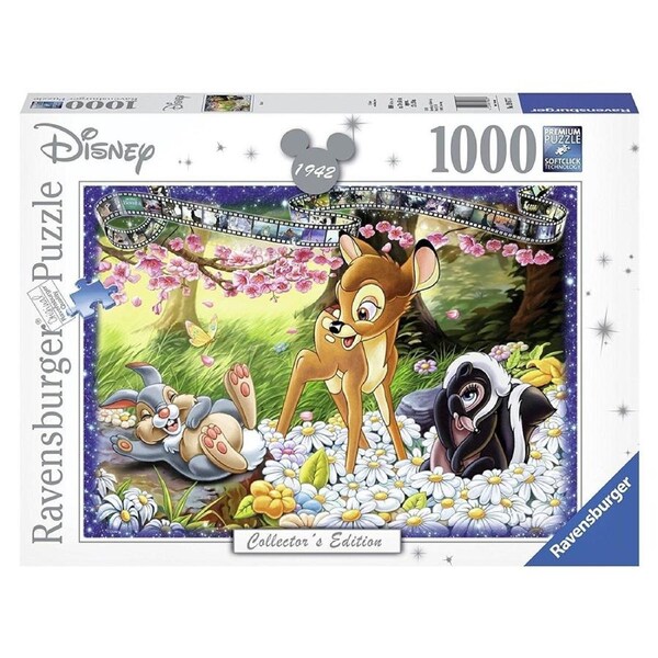 1000pc Ravensburger Disney Moments 1942 Bambi Family Jigsaw Puzzle Set
