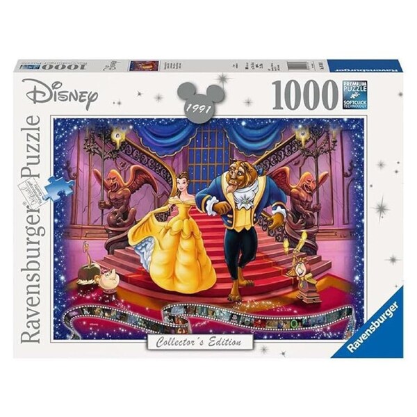 1000pc Ravensburger Disney Moments 1991 Beauty Beast Jigsaw Puzzle Set Family