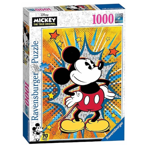 1000pc Ravensburger Disney Retro Mickey Family Jigsaw Puzzle Set