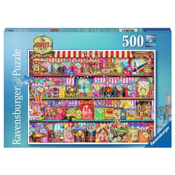 500pc Ravensburger The Sweet Shop Aimee Stewart Family Jigsaw Puzzle Set
