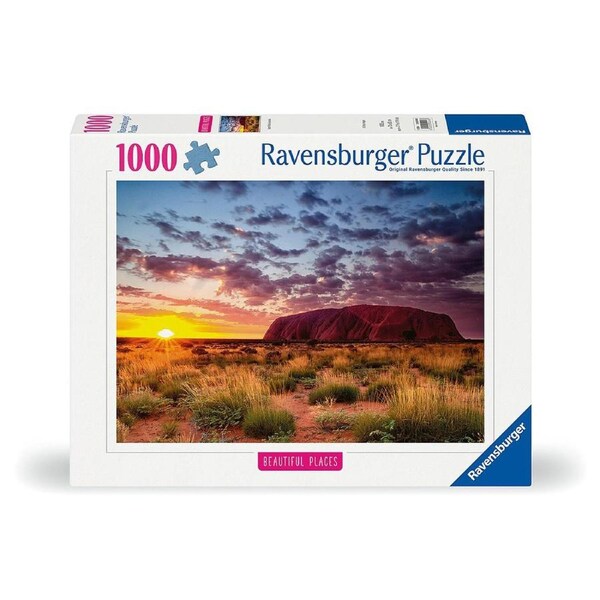 1000pc Ravensburger Ayers Rock Australia Family Jigsaw Puzzle Set