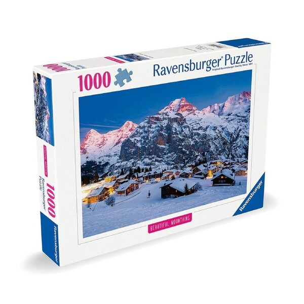 1000pc Ravensburger Bernese Oberland Murren Family Jigsaw Puzzle Set