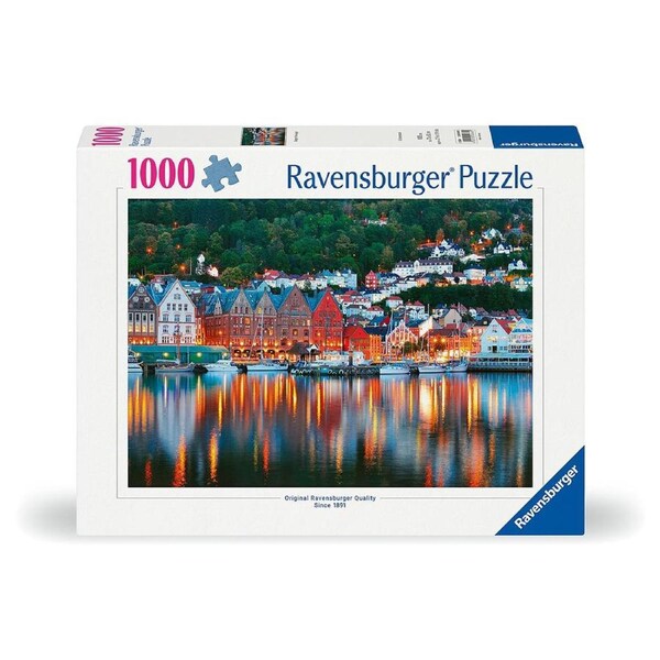 1000pc Ravensburger Bergen Norwegian Theme Family/Family Jigsaw Puzzle Set
