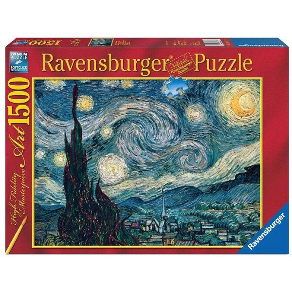 1500pc Ravensburger Van Gogh Starry Night Family/Family Jigsaw Puzzle Set
