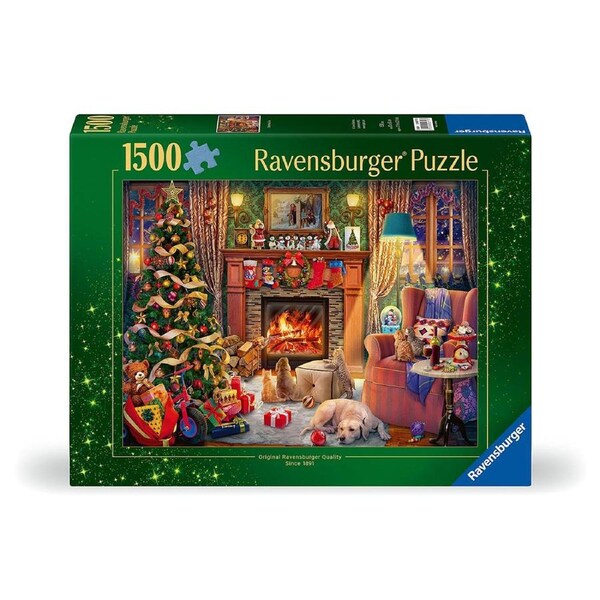 1500pc Ravensburger Christmas Eve Theme Family/Family Jigsaw Puzzle Set