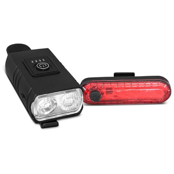 Progear LED Rechargeable Front and Rear Light Set