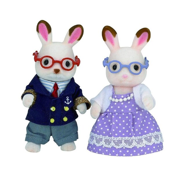 Sylvanian Families Chocolate Rabbit Grandparents Kids Collectible Figure Toy 3y+