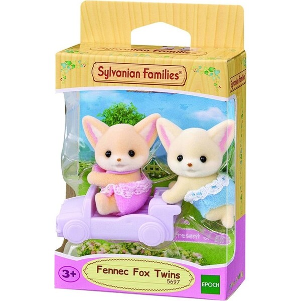 3pc Sylvanian Families Fennec Fox Twins Kids Collectible Animal Figure Toy 3+