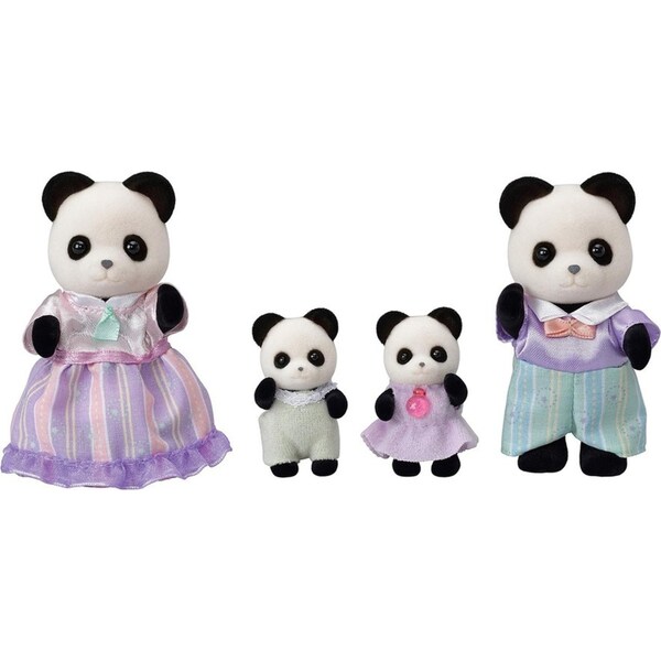 4pc Sylvanian Families Pookie Panda Family Kids Miniature Collectible Toy 3y+