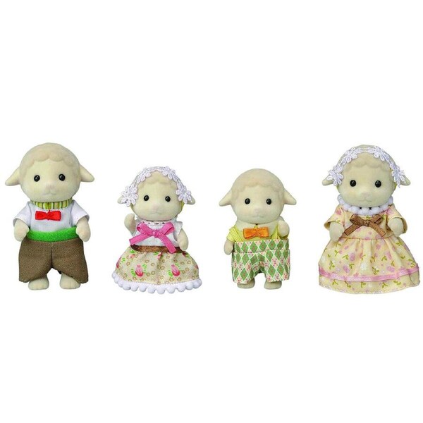 4pc Sylvanian Families Sheep Family Kids Miniature Collectible Figure Toy 3y+
