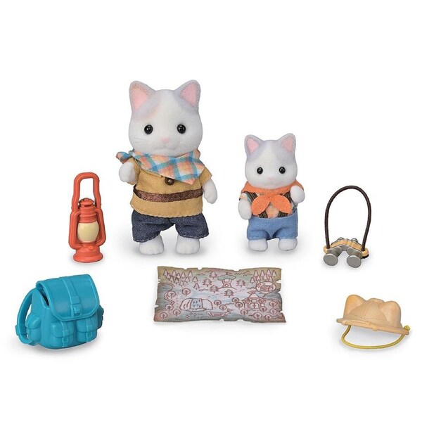 Sylvanian Families Exciting Exploration Set Latte Cat Brother & Baby Toy 3y+