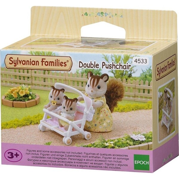 Sylvanian Families Double Pushchair/Stroller Dollhouse Accessory Kids Toy 3+